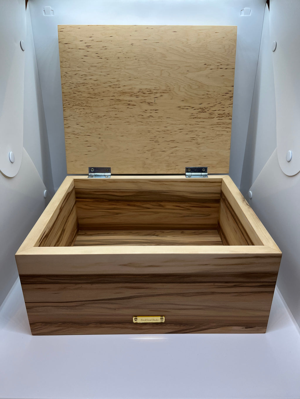 Handcrafted Keepsake Box with Ornate Wood Carvings