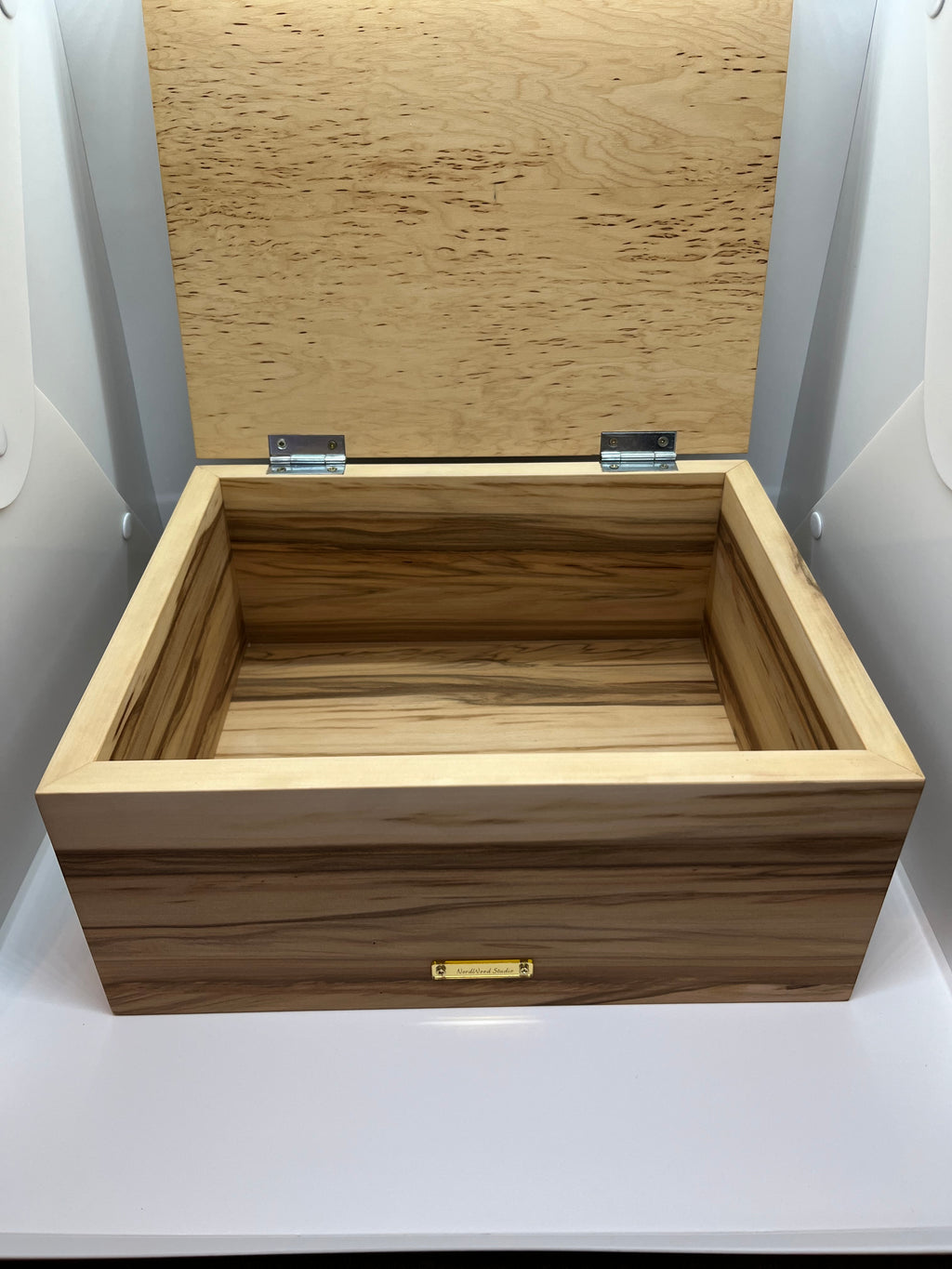 Handcrafted Keepsake Box with Ornate Wood Carvings