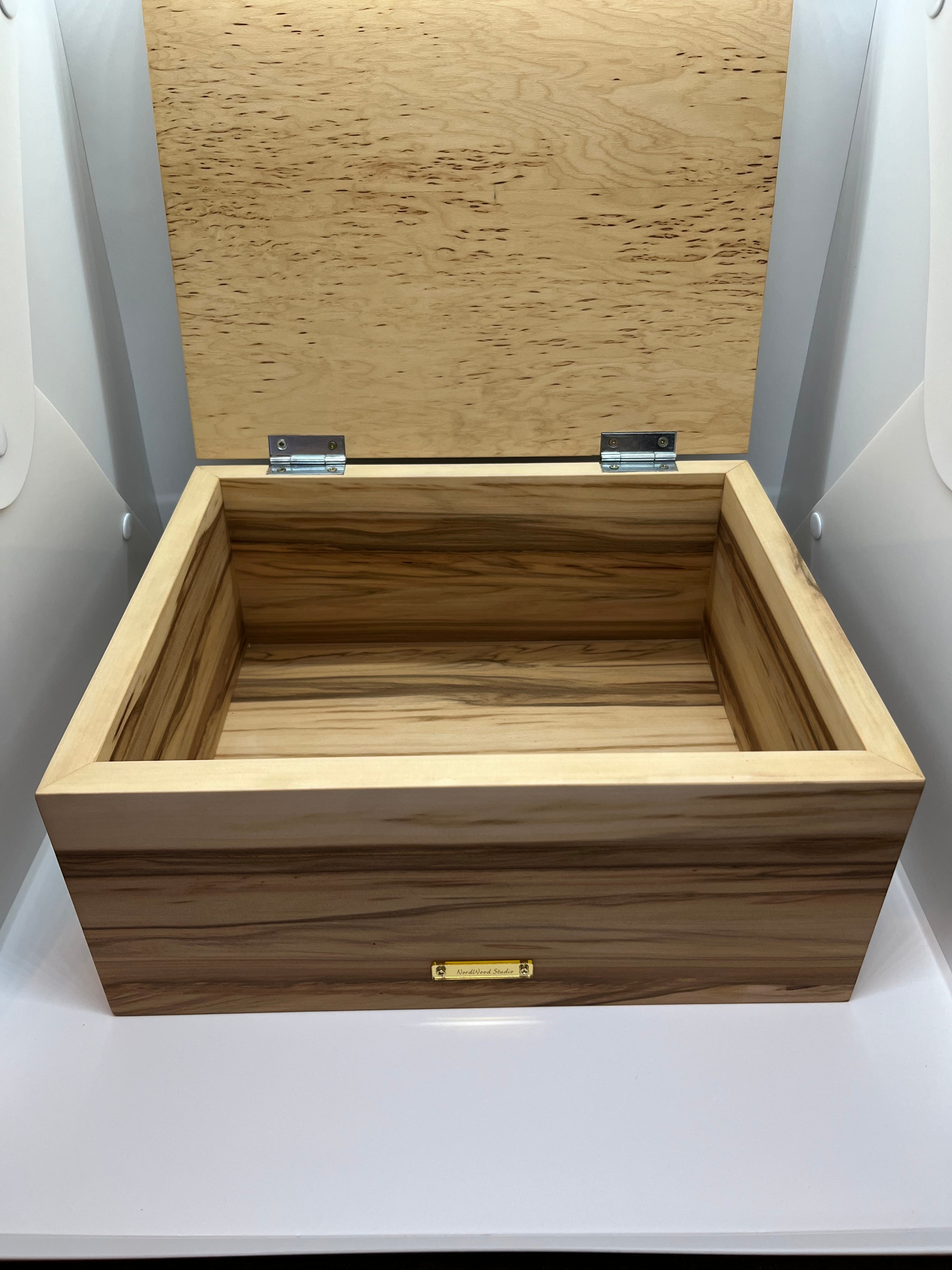 Handcrafted Keepsake Box with Ornate Wood Carvings