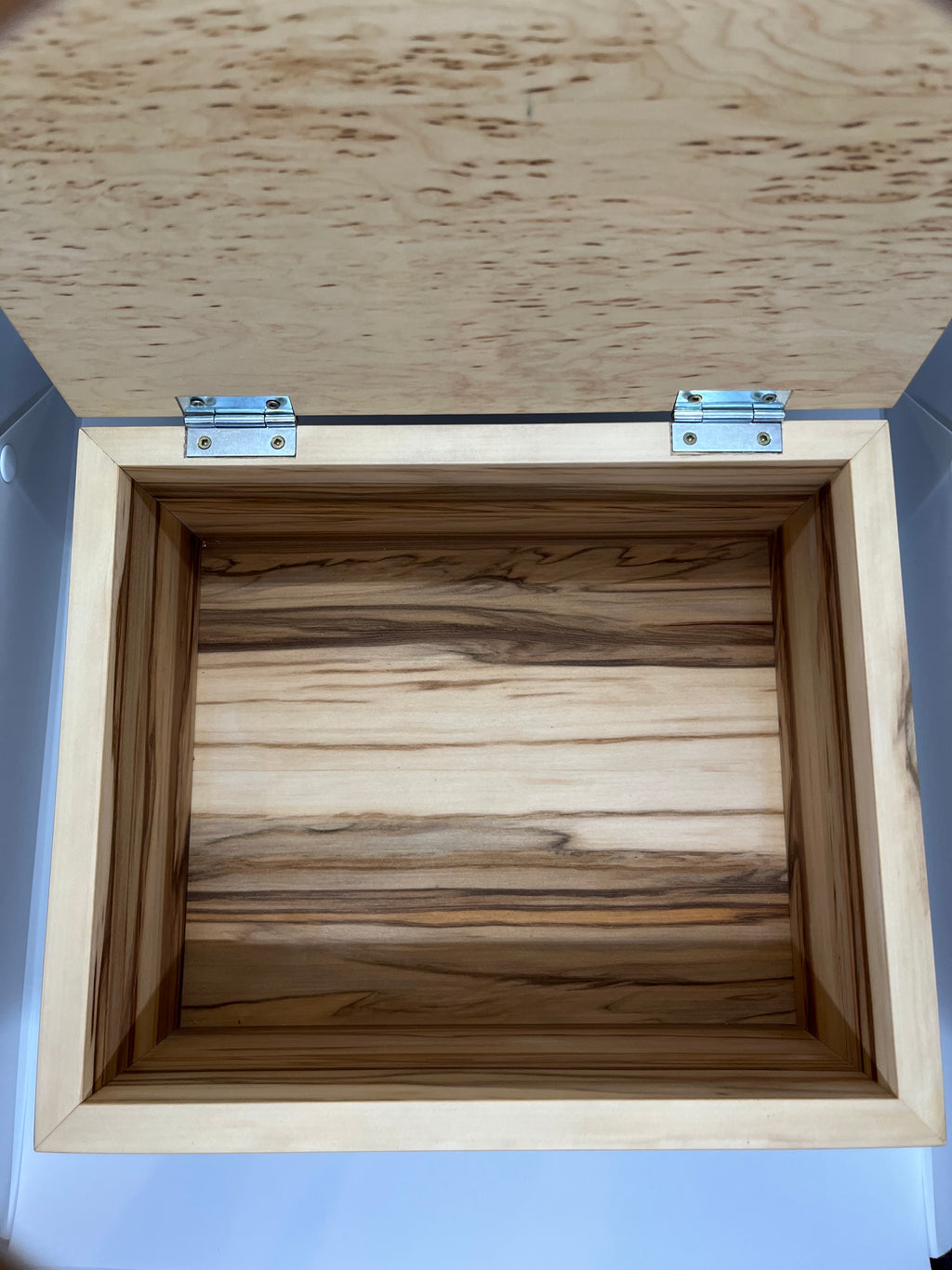 Handcrafted Keepsake Box with Ornate Wood Carvings