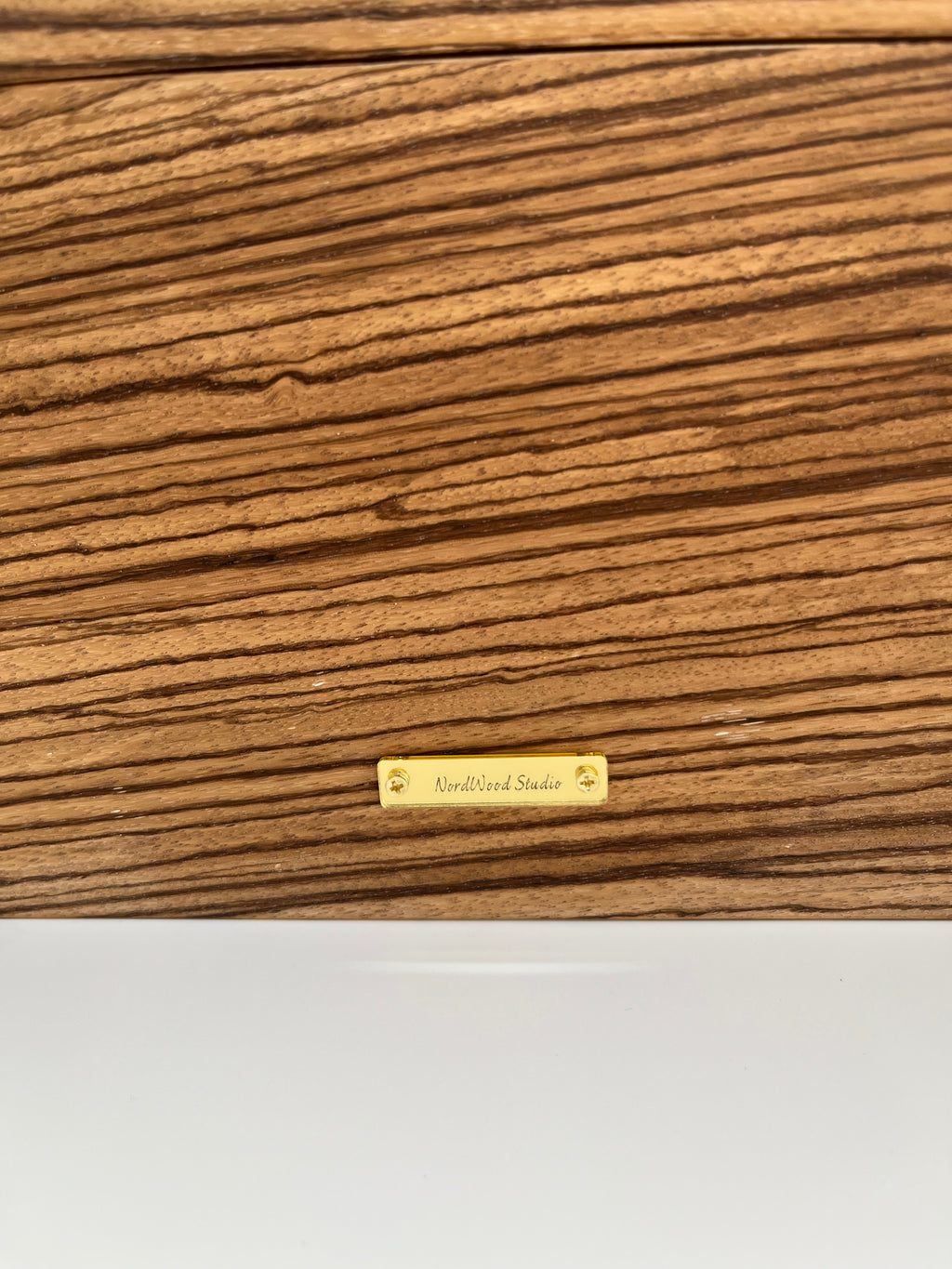 Zebrawood Keepsake Box with Floral Wood Carving