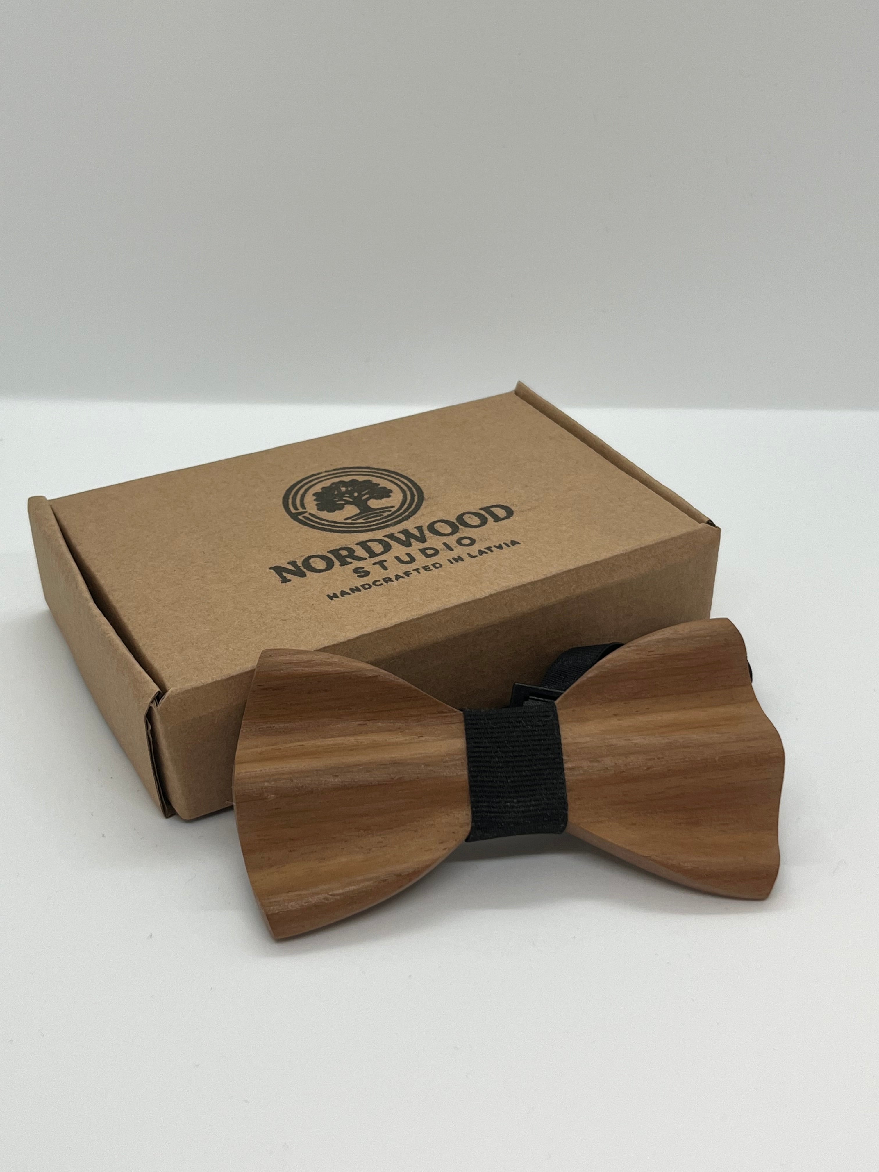 Handcrafted Mahogany Wood Bow Tie