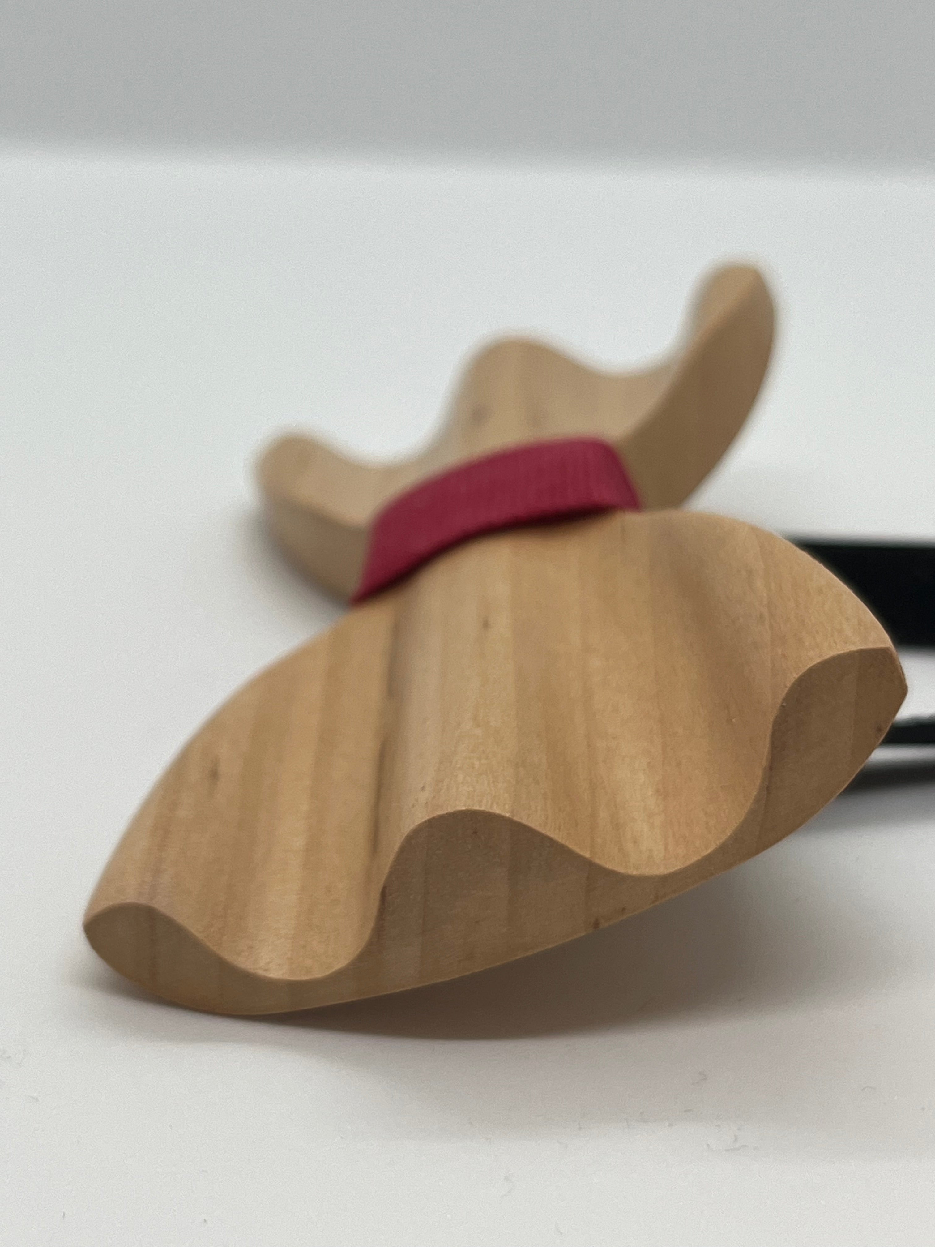 Handcrafted Alder Wood Bow Tie