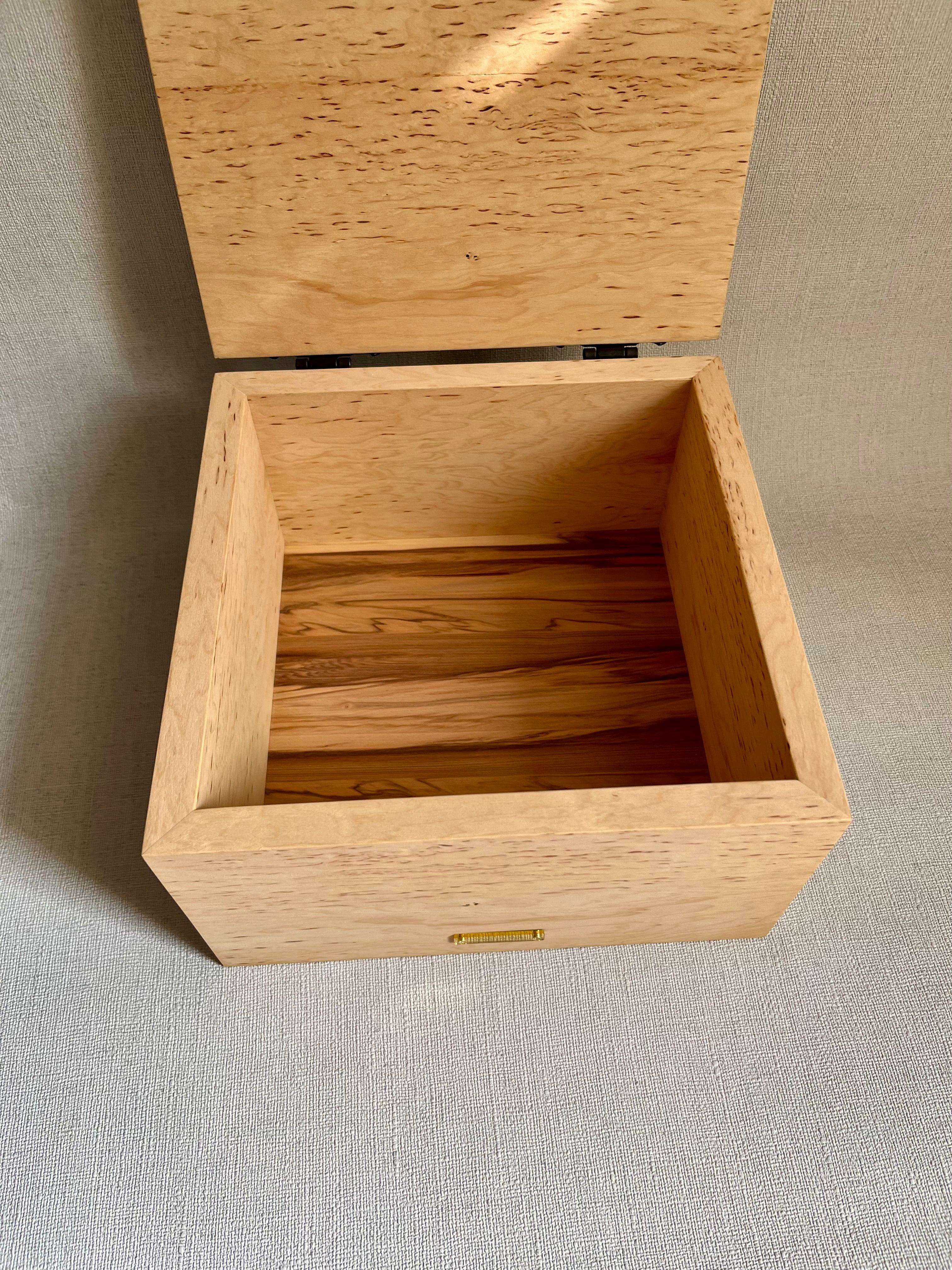 Karelian Birch Veneer Jewelry Box