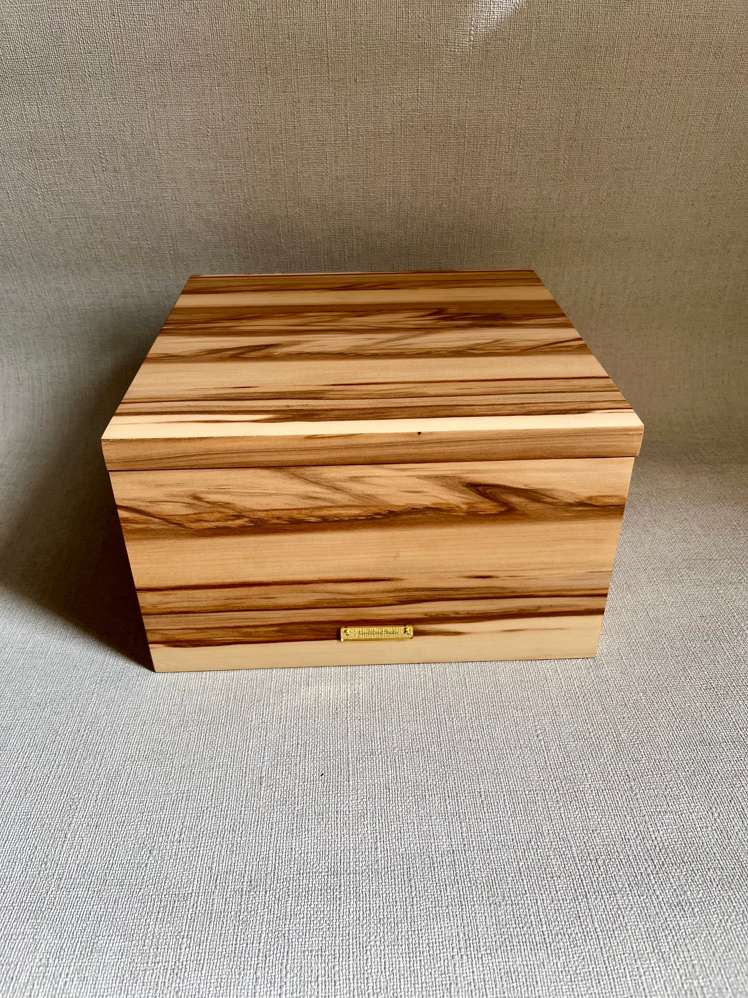 Satin Walnut Veneer Jewelry Box