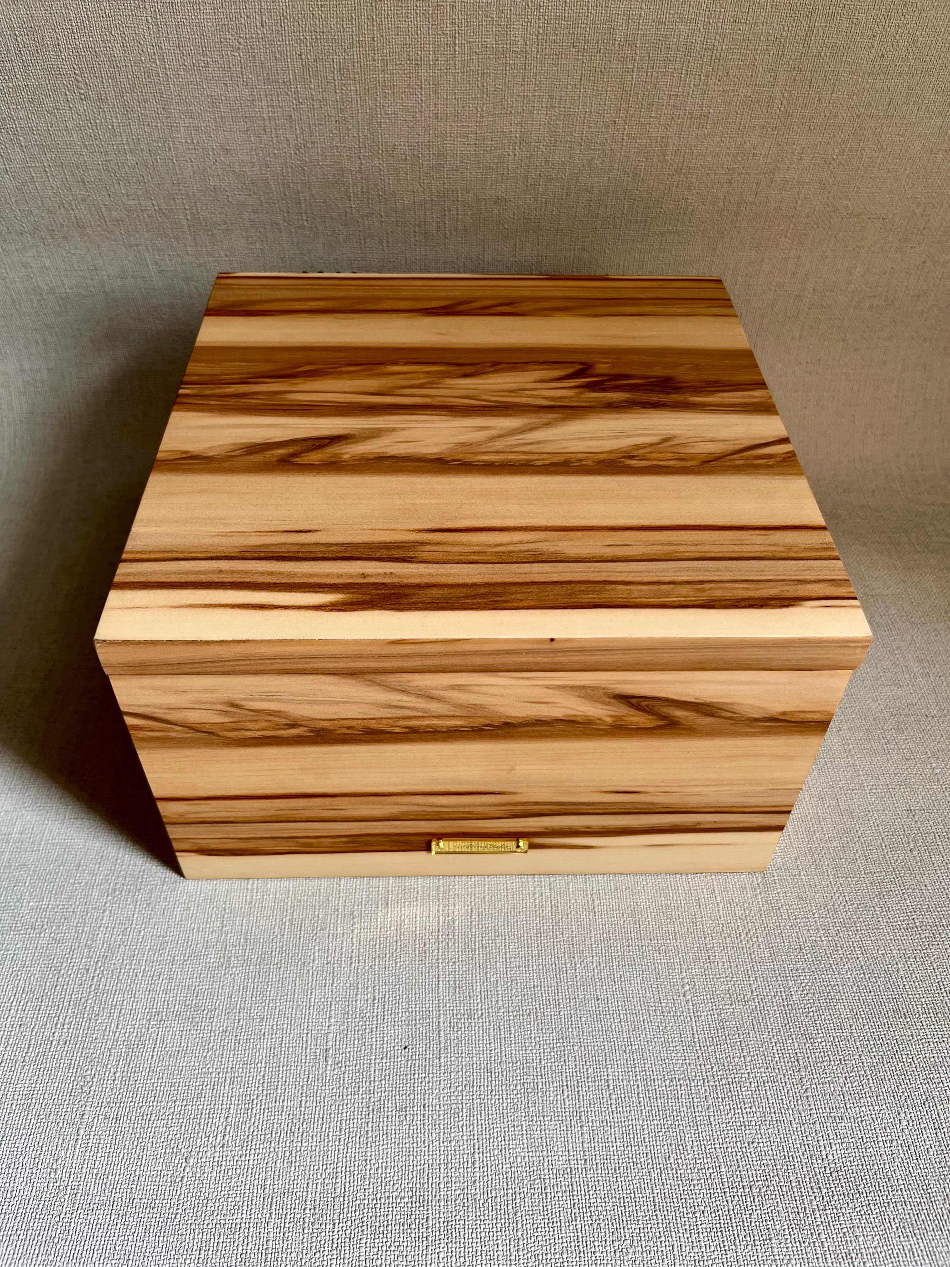Satin Walnut Veneer Jewelry Box