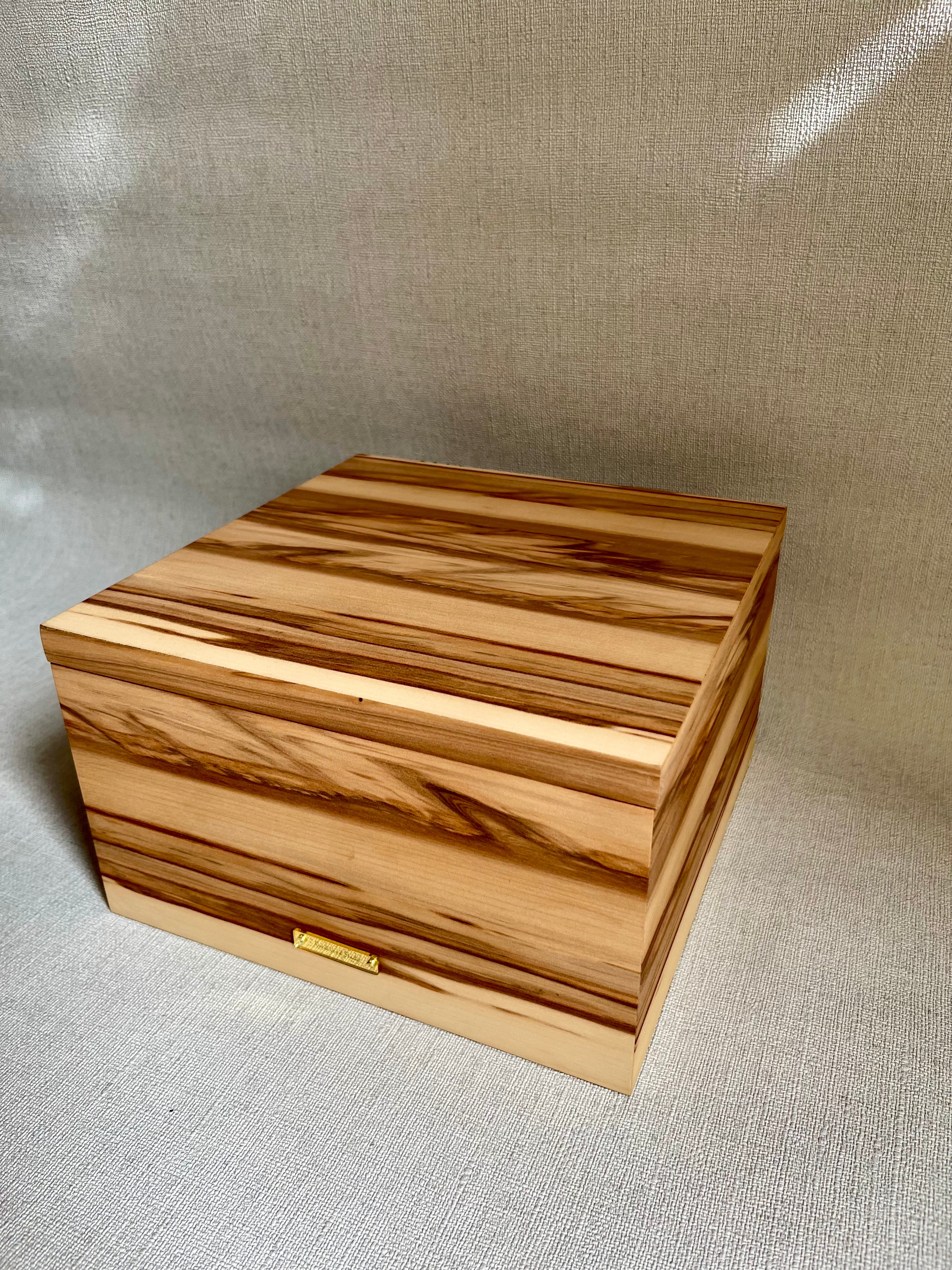 Satin Walnut Veneer Jewelry Box